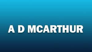 A D MCARTHUR - Alan Mcarthur